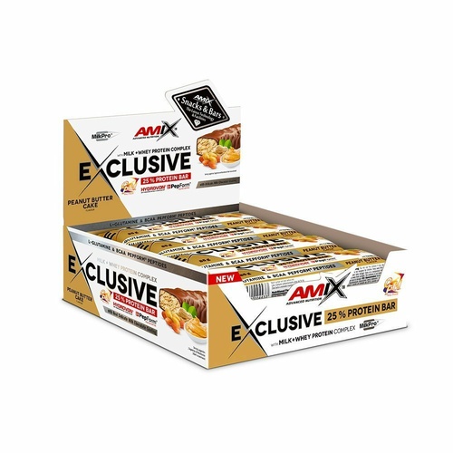 Amix Exclusive Protein Bar Box - 12x85g - Peanut-Butter-Cake