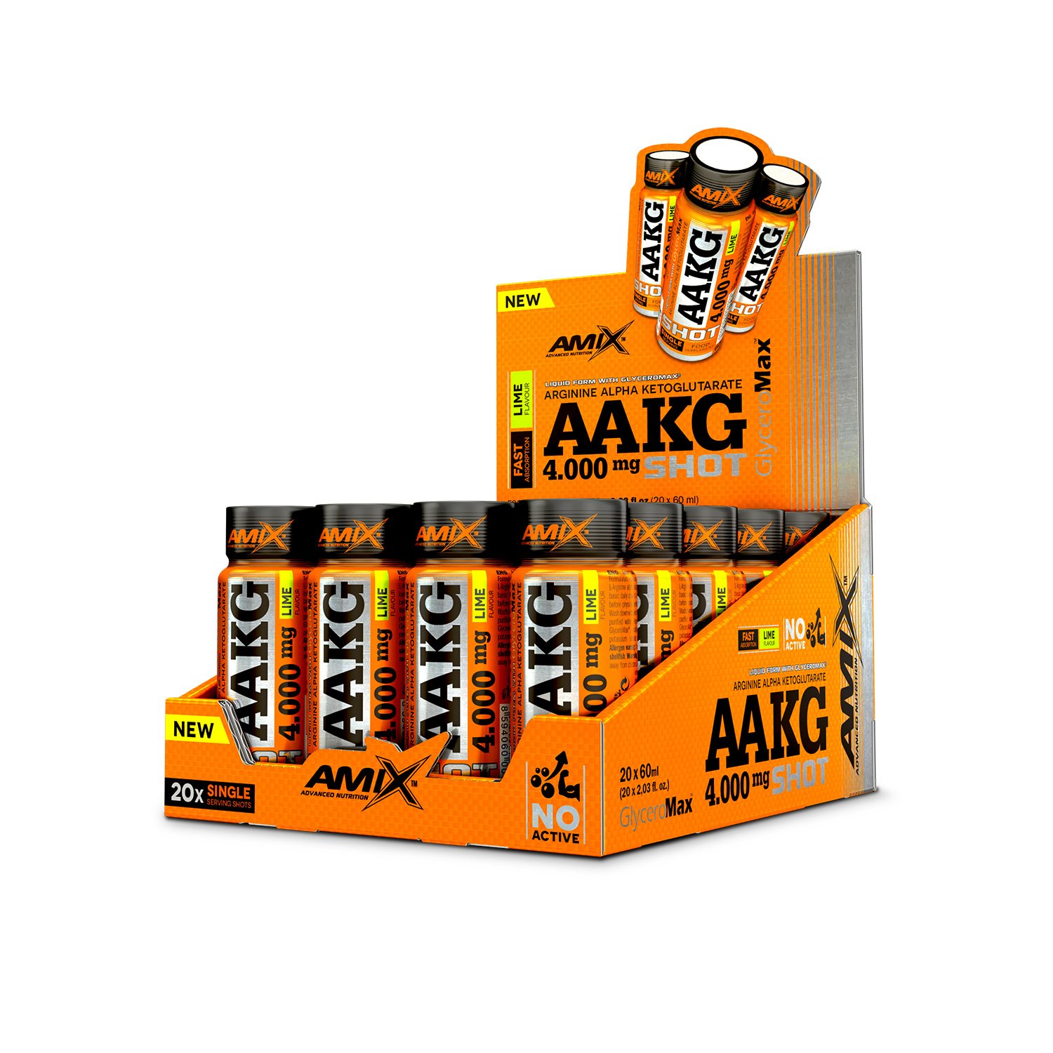 Amix AAKG 4000mg Shot, 60ml, Lime