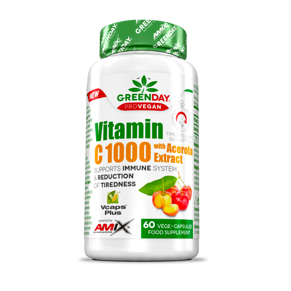 Amix ProVegan Vitamin C 1000 s extraktem z aceroly, 60cps