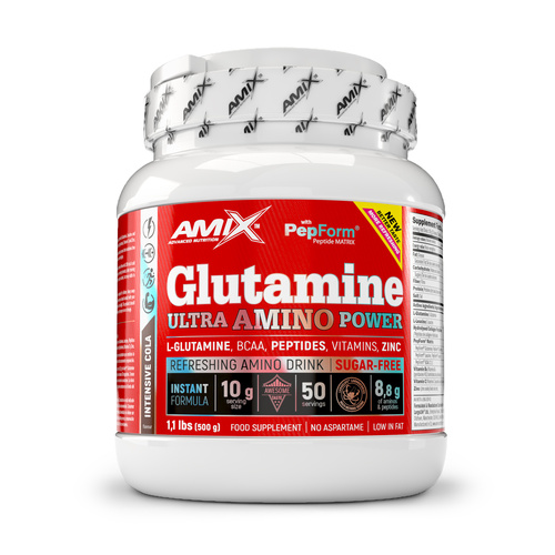 Amix Glutamine Ultra Amino Power 500g - Fresh Orange