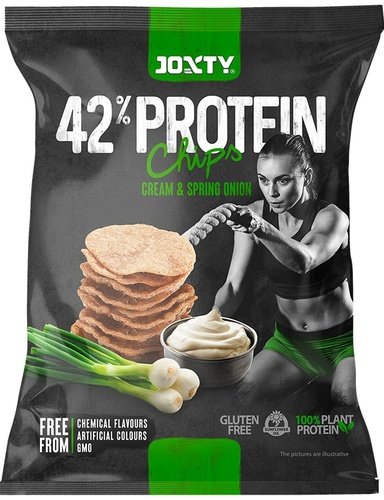 JOXTY proteinové smažené chipsy 42% Smetana s cibulí 50g