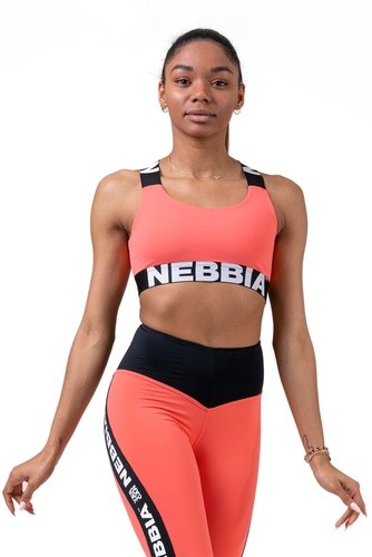 Nebbia Power Your Hero ikonická sportovní podprsenka 535 - peach - L