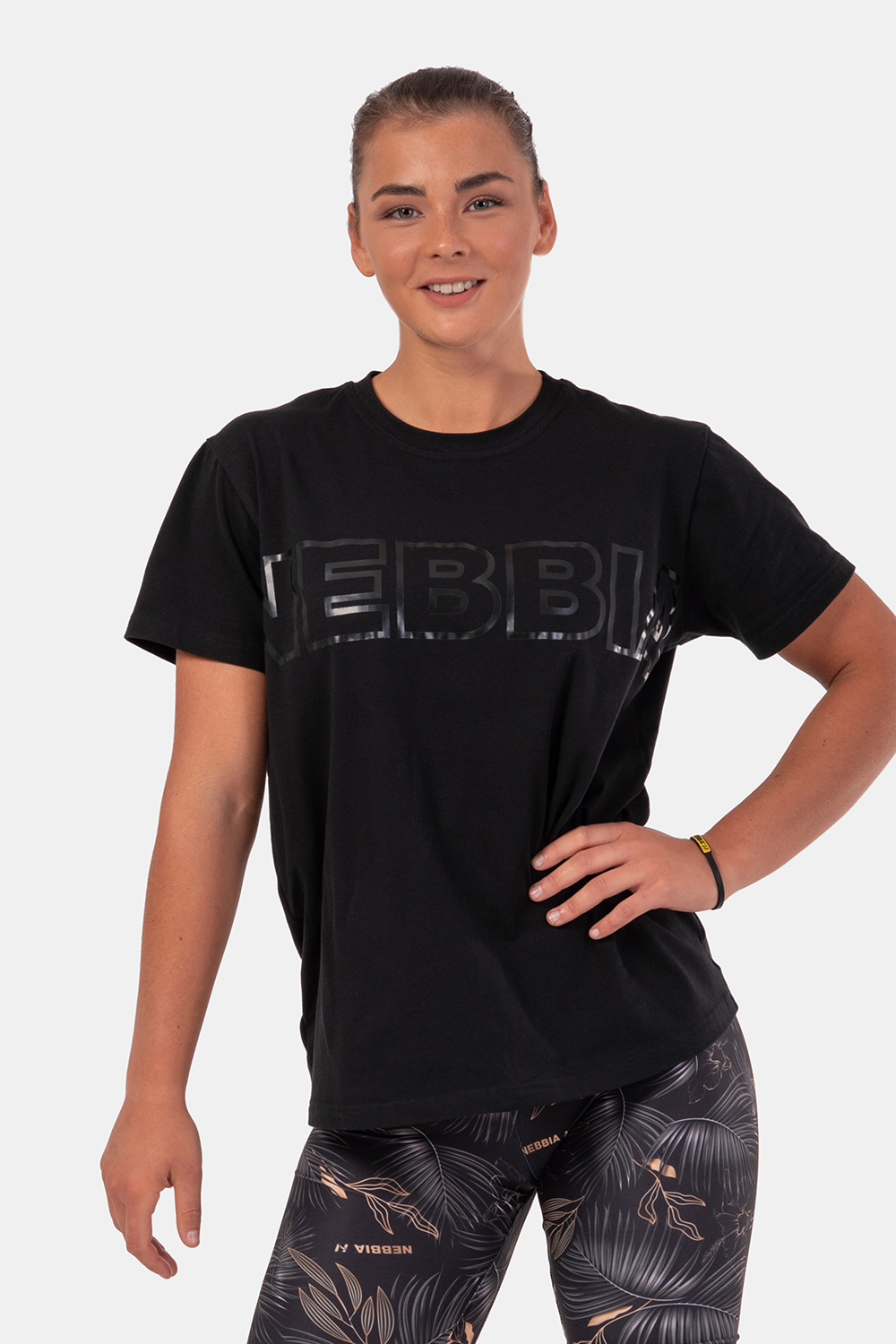 Nebbia Invisible Logo NEBBIA tričko 602, černá, XS